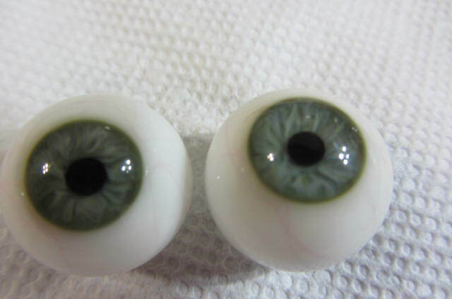 Beautiful Green German Glass Mouth-Blown  Eyes  24 mm For Reborn Baby Dolls