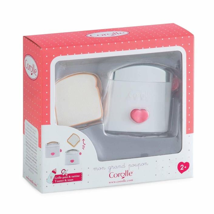 Corolle Mon Grand Poupon Toaster and Toast Set Toy Baby Doll new