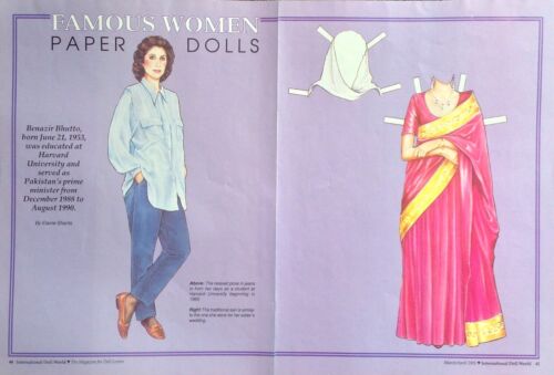 Benazir Bhutto, Magazine Paper Doll, 1991, International Doll World