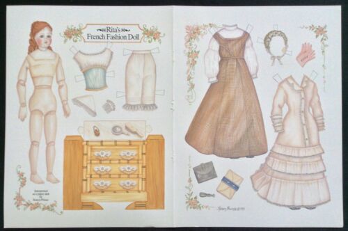 Rita’s French Fashion Doll Paper Doll, By Karen Prince, Mag. Plate, 1993