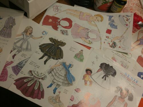 Vintage Paper Doll Cutouts Clarissa Susie. Pat Stall Florence Patsy Amy Godey's