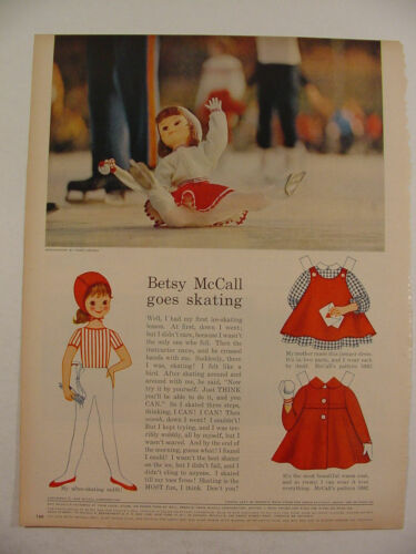 1962 BETSY MCCALL Paperdoll SKATING