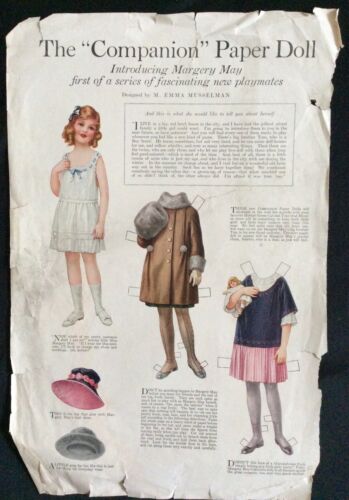 Margery May Companion Paper Doll WHC Mag. by M. Emma Musselman, Feb. 1920