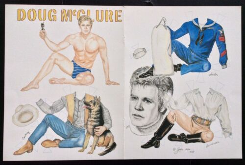 Doug McClure Star Mag. Paper Doll,1989, By John Axe, Uncut