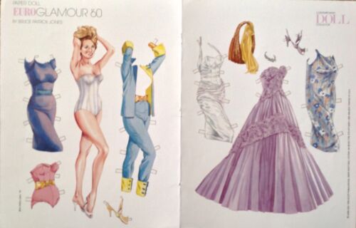EuroGlamour Paper Doll by Bruce Patrick Jones,1996, Mag. Color Plate