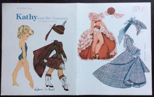 Kathy & her Costumes Mag. Paper Doll, 1993, By Katherine Zu Arnold, Uncut