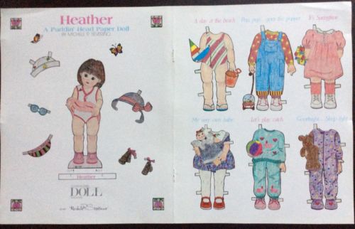 Heather Puddin’ Head Doll Mag. Paper Doll, 1989, By Michele Severino, Uncut