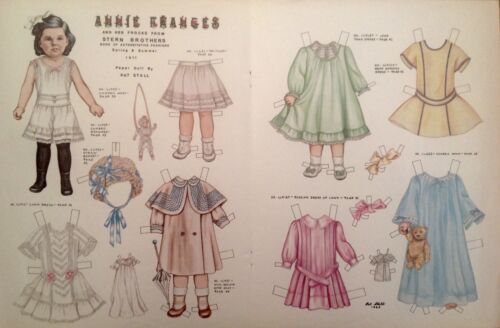 Vintage Pat Stall ANNIE FRANCES & her Frocks from 1911 Paper Doll Uncut