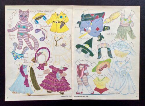 Aristo-Cat Kitty Magazine Paper Doll,1986, By Loraine Morris