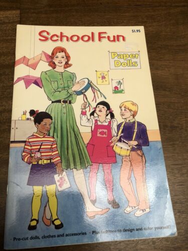 Vintage 1990 School Fun Paper Dolls Uncut Collectible Set
