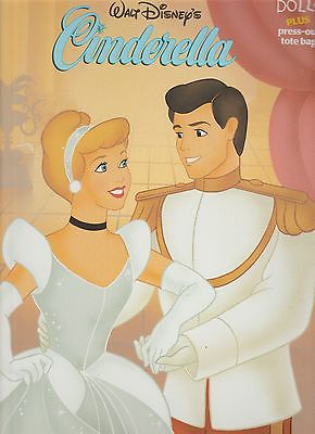 UNCUT Walt Disney's CINDERELLA Golden Book Paper Dolls plus Tote Bag MINT