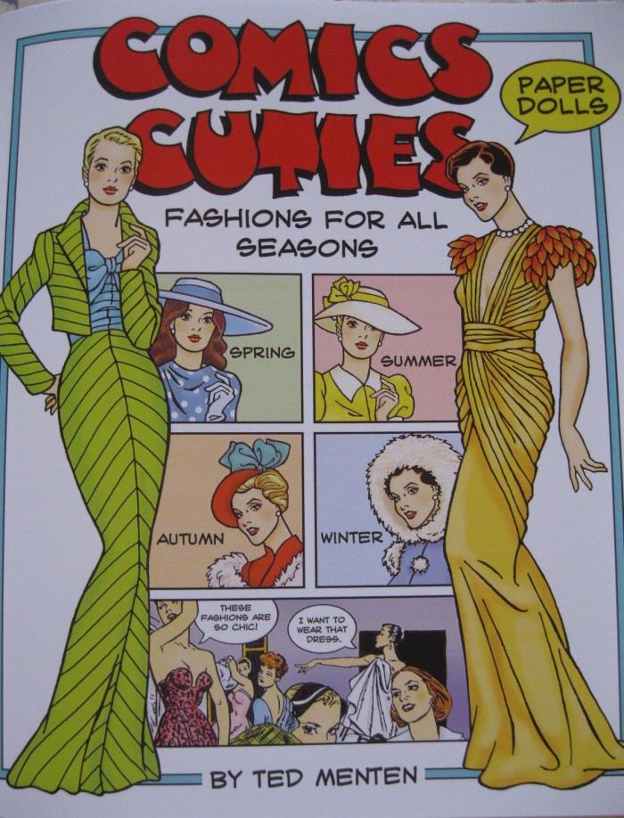 COMIC CUTIES Paper Doll Book--w/ 2 Lovely Dolls and Fashions for All Seasons!