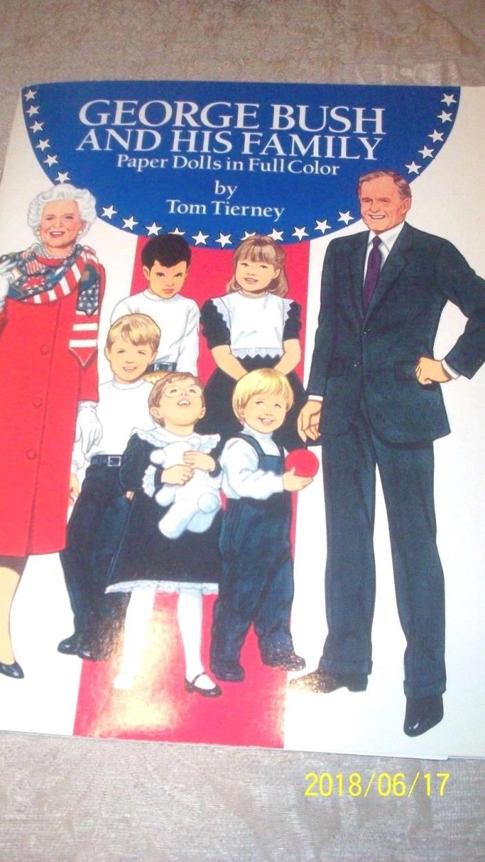 george bush and his family paperdolls in full color by Tom Tierney 1990 never us