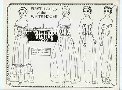 First Ladies of the White House Gowns Smithsonian Paper Dolls 1982