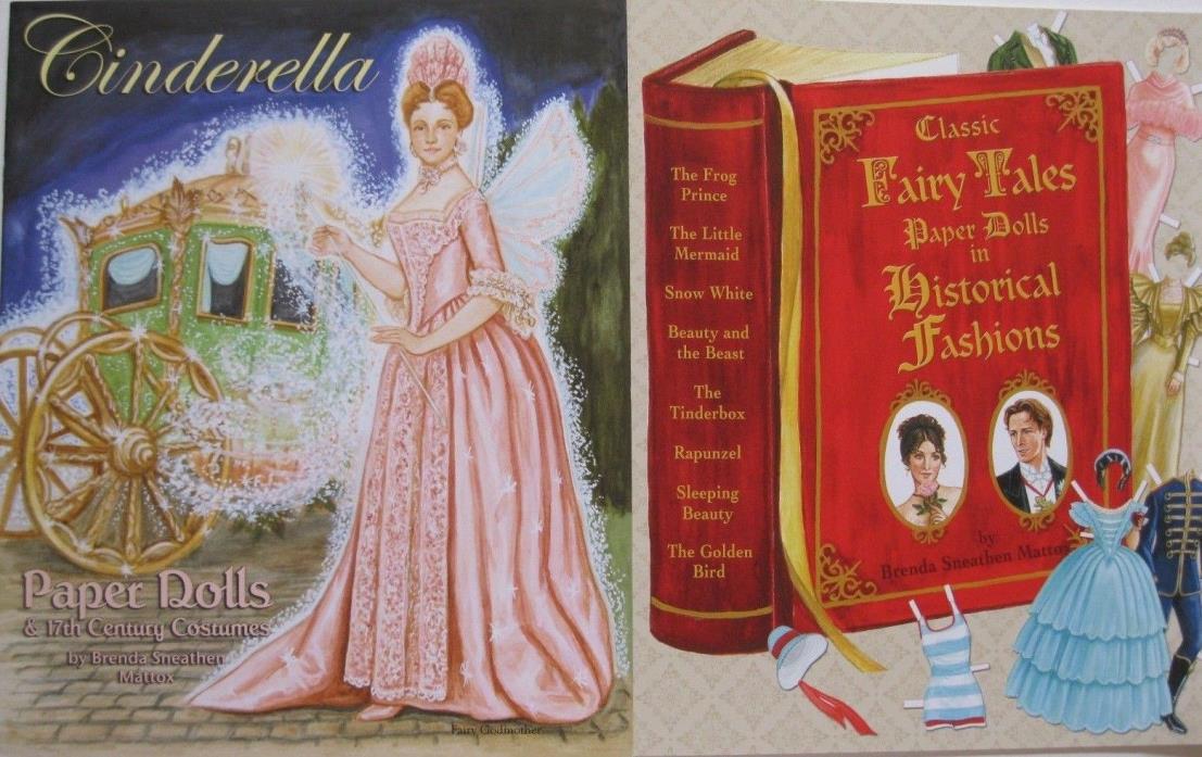 SPECIAL OFFER! 2 Books: CINDERELLA and CLASSIC FAIRY TALES Paper Dolls