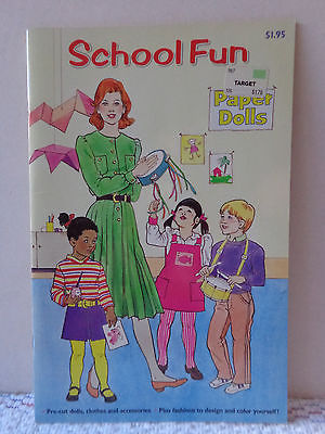 School Fun Paper Dolls - 1990 - Checkerboard Press - UNCUT!