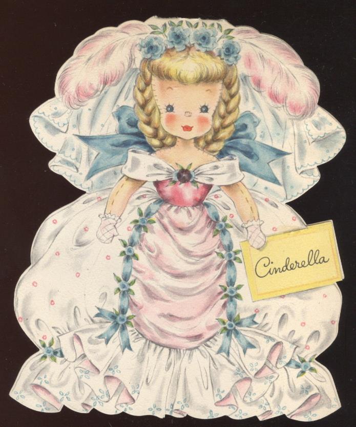 1947 HALLMARK 'LAND OF MAKE BELIEVE' PAPER DOLL #2, CINDERELLA