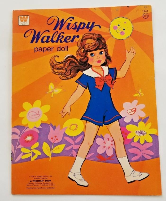 Vintage Punch Out Paper Doll Book ~Wispy Walker Paper Doll~1976~Nice!~Whitman