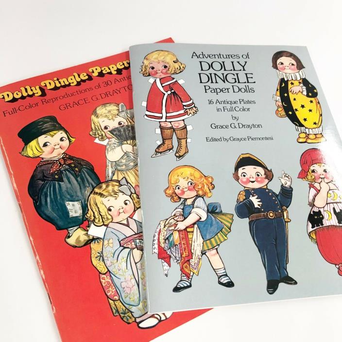 Adventures of Dolly Dingle Paper Doll Set of 2 Books Grace Drayton