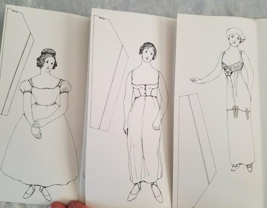 3 NOS VICTORIA & ALBERT V & A MUSEUM CUT OUT FASHION DOLL  DOMINE EDWARDS