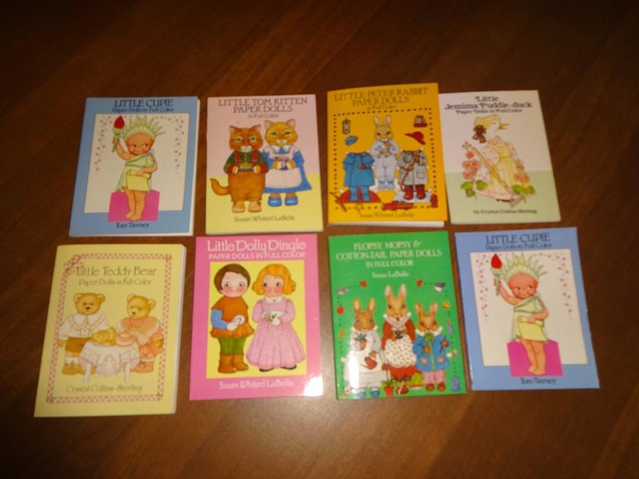 1980's Paper Dolls by LaBelle, Sterling, Tierney 8 Reproduction Books Lot 11.7-3
