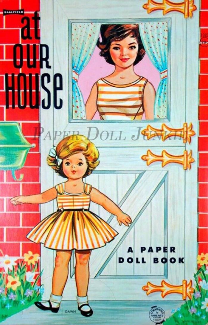 Vintage 1960s At Our House paper doll reproduction Laser Printed