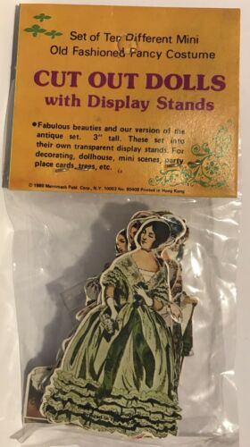 Set Of 10 Paper Dolls 1980 Merrimack In Original Package