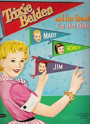 VINTAGE UNCUT 1958 TRIXIE BELDEN & HER FRIENDS PAPER DOLLS~#1 REPRODUCTION~RARE