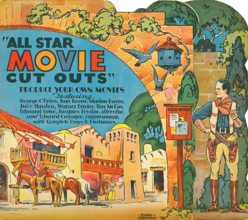 ALL STAR MOVIE CUT-OUTS - Large color prints of the rare 1934 paper doll