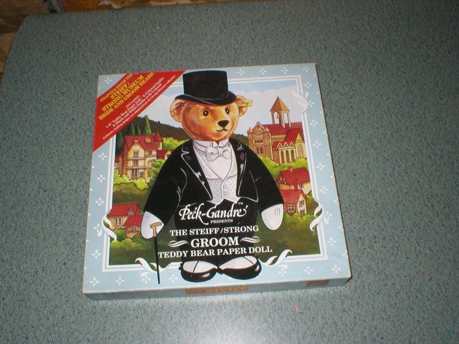 1985 Peck-Gandre The Steiff / Strong Museum Groom Teddy Bear Paper Doll Set