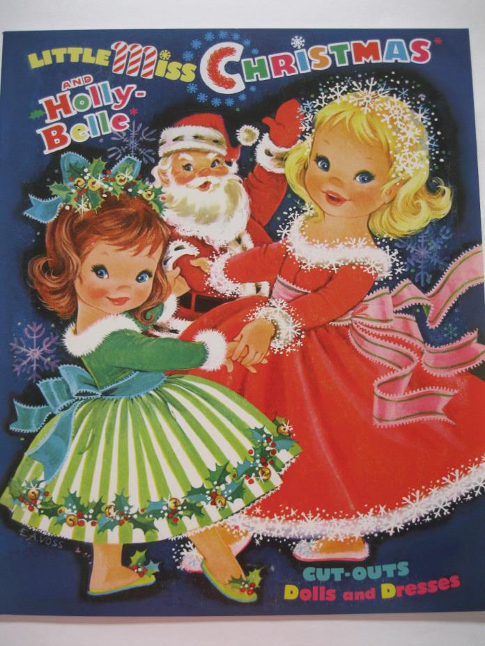 LITTLE MISS CHRISTMAS AND HOLLY-BELLE Reproduction Paper Doll Book--SO CHARMING!