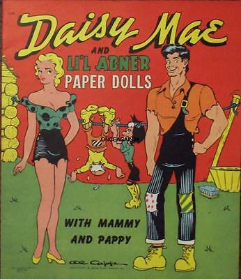 VINTAGE UNCUT 1941/51 DAISY MAE~LI'L ABNER PAPER DOLLS~CHOICE OF COVERS~#1 REPRO