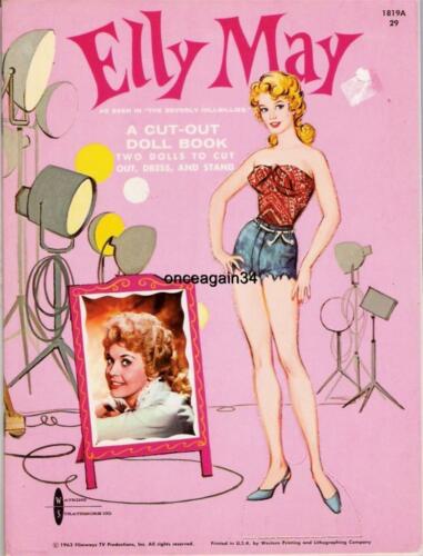 VINTAGE UNCUT 1963 'ELLY MAY' PAPER DOLLS~#1 REPRODUCTION~8 PAGES CLOTHES~PRETTY