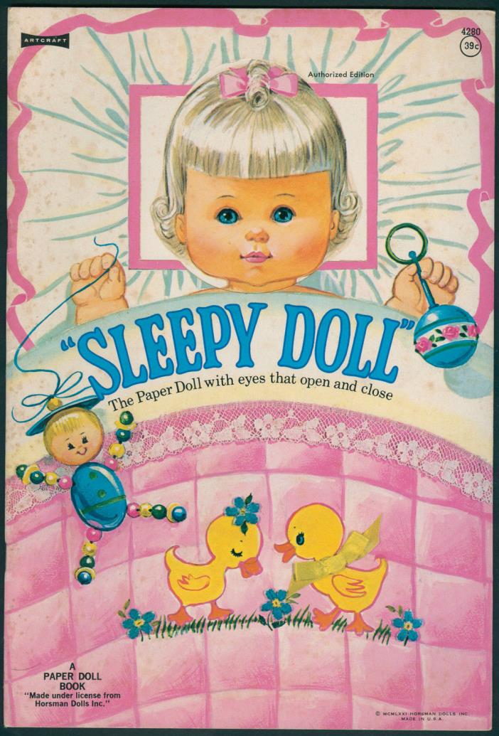 Uncut SLEEPY DOLL #4280 Lowe 1971 Horsman Doll (6658)
