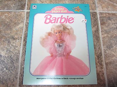 Vintage 1992 Barbie Deluxe Paper Doll, A Golden Book, Unused