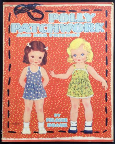Original Polly Patchwork & her Friends Paper Doll Book, Uncut 1941, Vintage