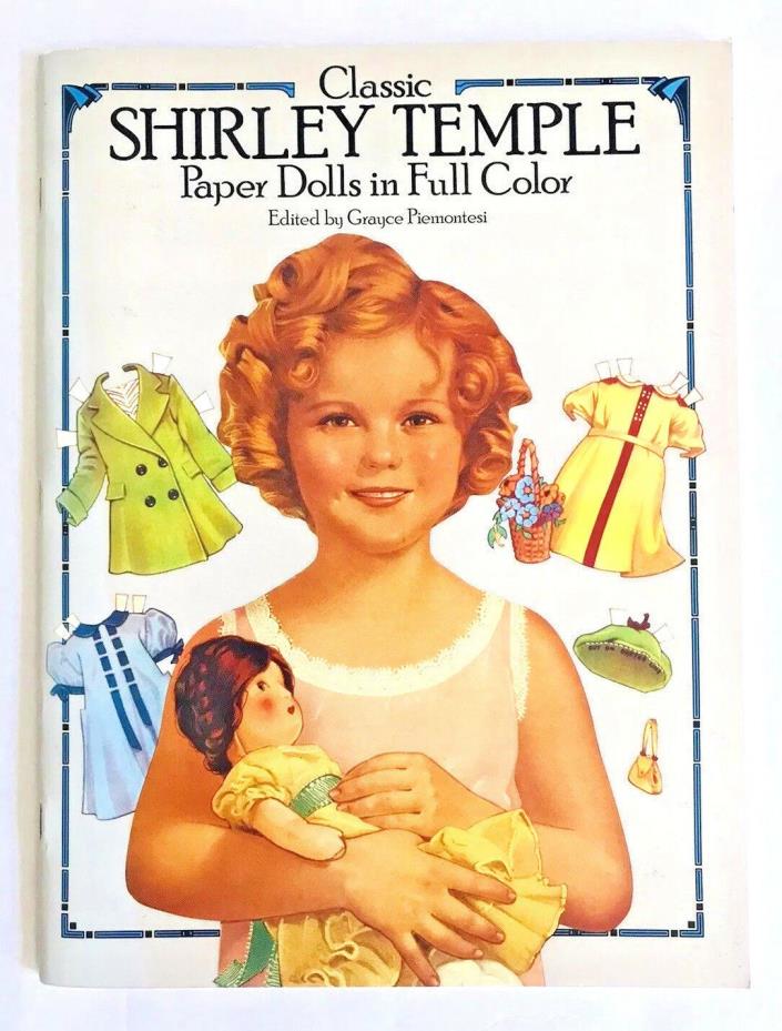 1986 Classic Shirley Tmeple Paper Dolls In Full Color Uncut New