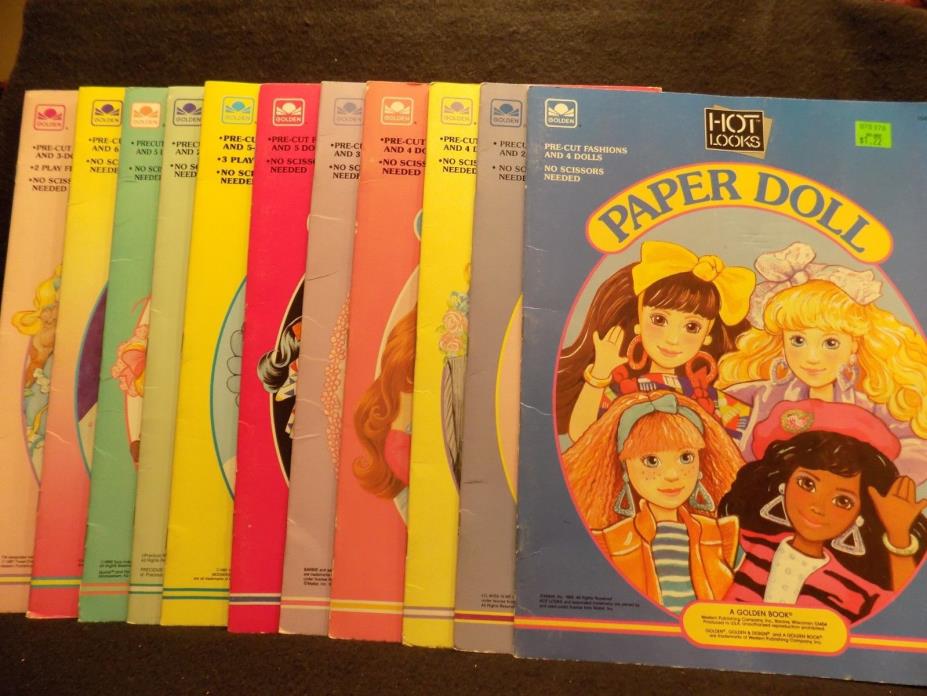 LOT OF 11 NEW VINTAGE PAPER DOLL BOOKS (BARBIE, PRECIOUS MOMENTS) 1980s-1990s