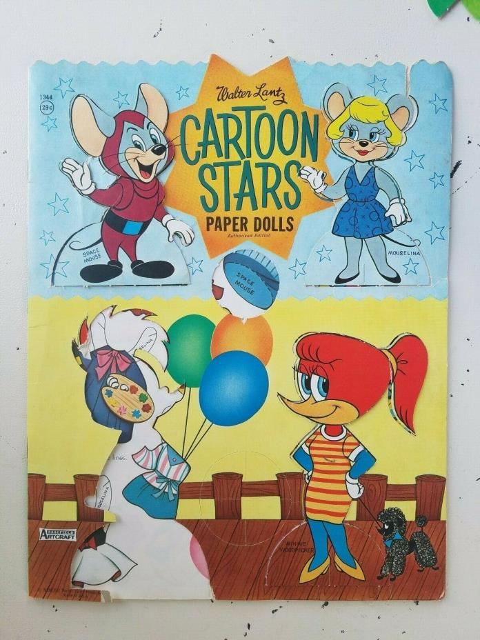 1963 Saalfield Walter Lantz CARTOON STARS Paper Dolls No. 1344 ORIGINAL ~ Cut