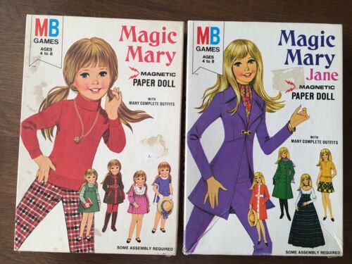 (2) BOXES VINTAGE MARY JANE MAGNETIC PAPER DOLLS 1972-1975