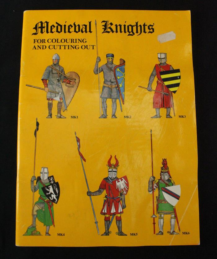 Medieval Knights for Coloring & Cutting Out - Rare Uncut Vintage Paper Doll Book