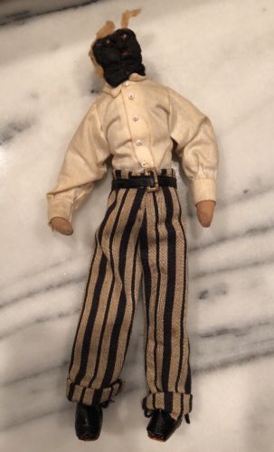 Vintage Handmade Folk Art Man Male Doll Detailed Old Applehead? Zombie