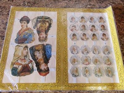 Victorian Style Women Antique Scrap Cut Outs Unused Sheet by Evergreen Press