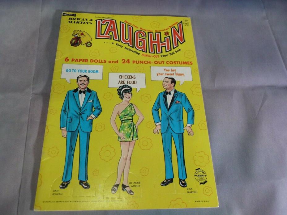LAUGH-IN Rowan Martin 1969 Vintage Saalfield Punch Out Paper Dolls