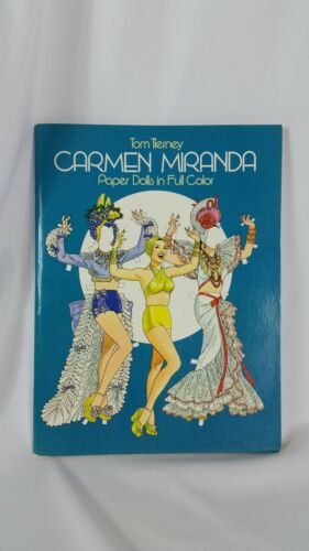 Tom Tierney Carmen Miranda Paper Dolls Full Color Softback Original 1982 Uncut