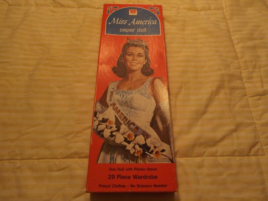 Vintage 1974 Whtiman Miss America Paper Doll set in Original Box