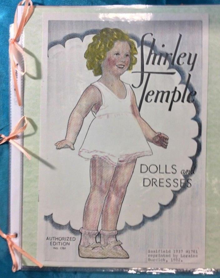 RARE 1937 SHIRLEY TEMPLE  Dolls and Dresses  Cutouts  # 1761 Saalfield