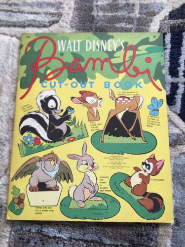 Walt Disney's Bambi Cut Out Book 1942 Unused Whitman #966 Beautiful Condition
