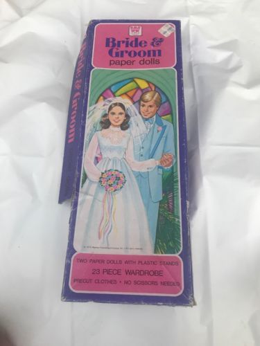 Whitman Bride And Groom Paper Dolls Wedding Vintage