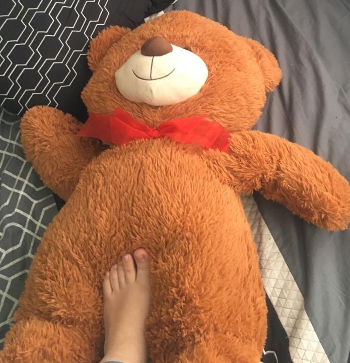 used brown teddy bear super cute and smells great